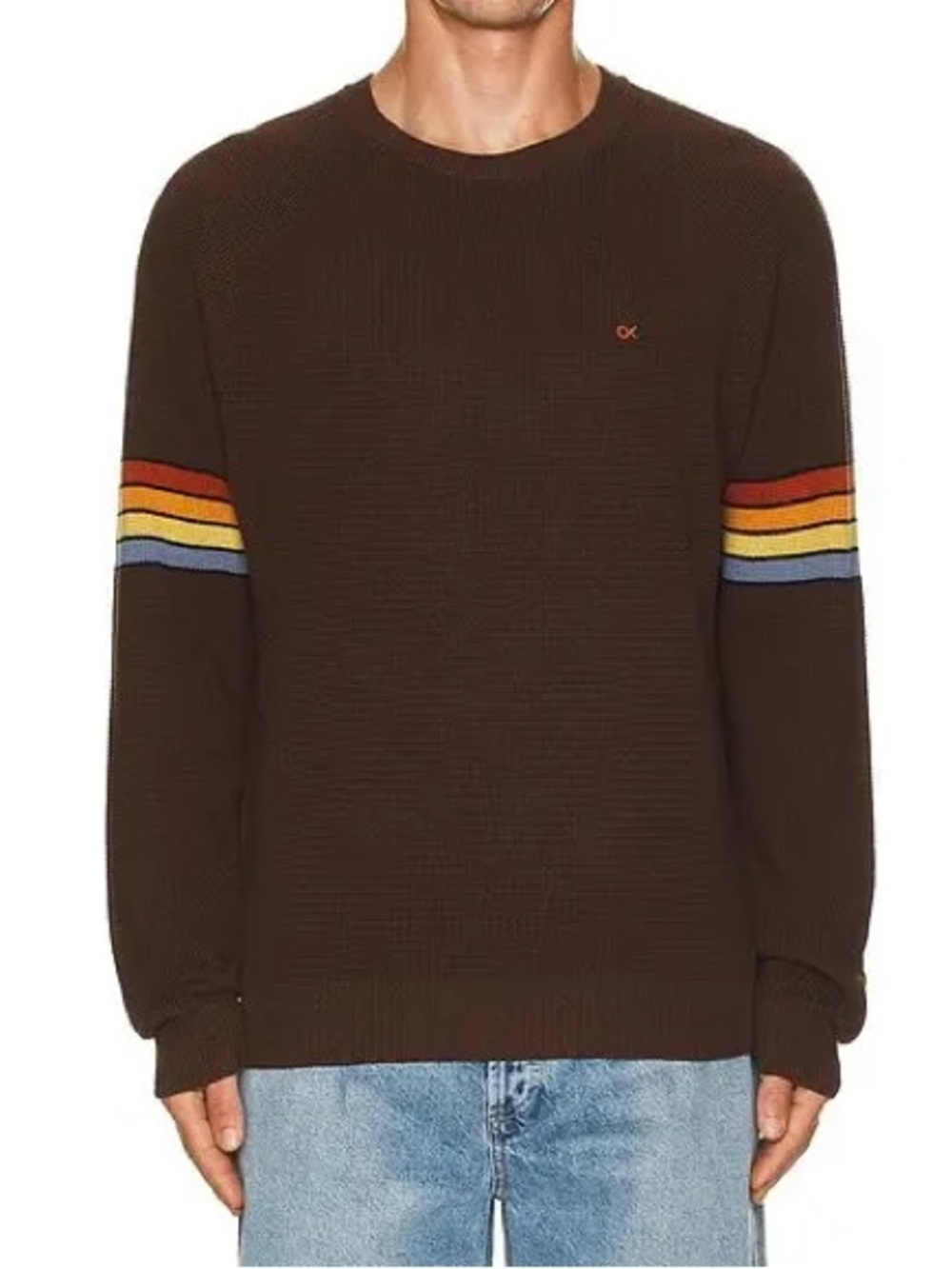 {M} Outerknown Brown Knit Nostalgic Sweater Men's